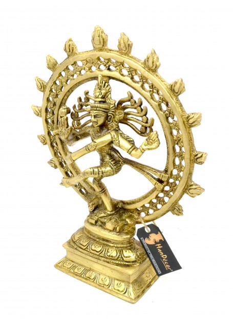 Divine Lord Natraj 9 Inches Brass Showpiece