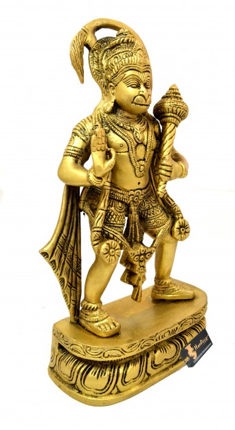 Mahabali Hanuman 12 inches Brass Statue