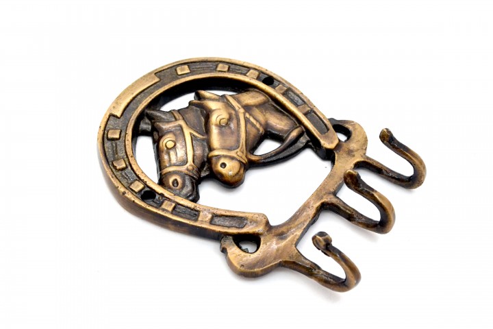 Horse Pair Brass Key Holder