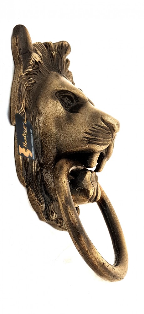 Lion Design Door Knocker - Antique Brown