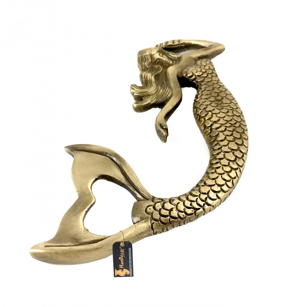 Mermaid Design Brass Bottle Opener