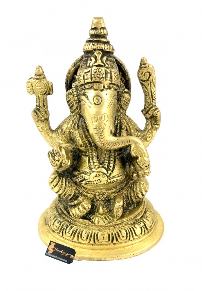 5 Inches Aashirwaad Ganesha Brass Statue
