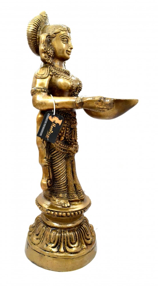 Buy Deep Lakshmi 16 Inches Brass Statue Brass Showpiece Online at Best