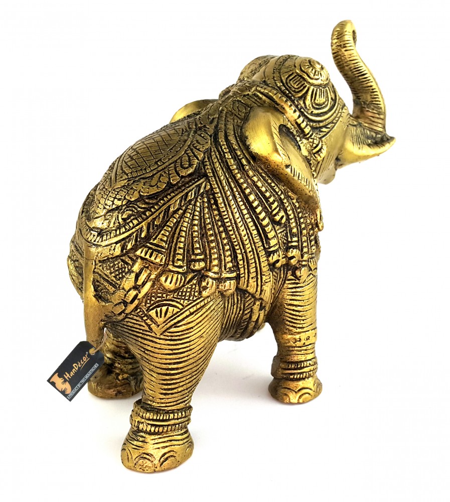 Ethnic Indian Handcrafted Elephant Brass Showpiece