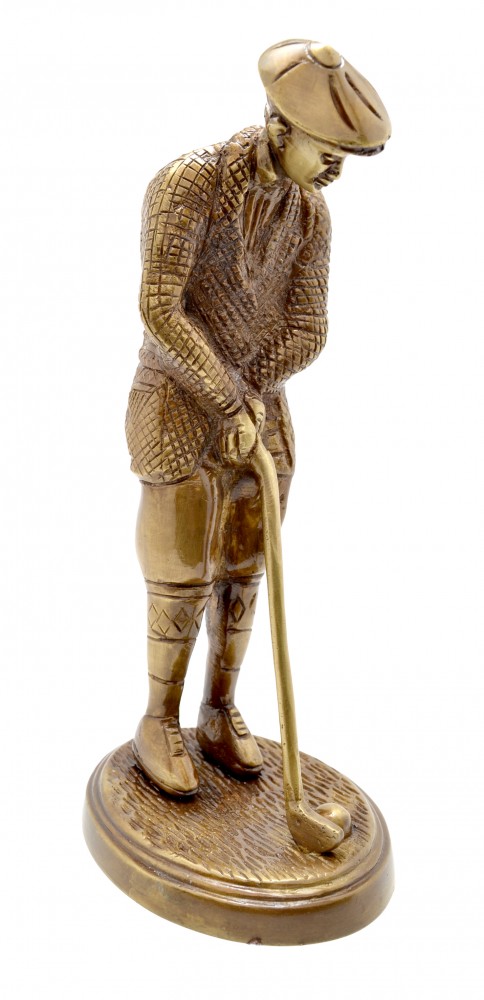 Golfer Figurine Golden