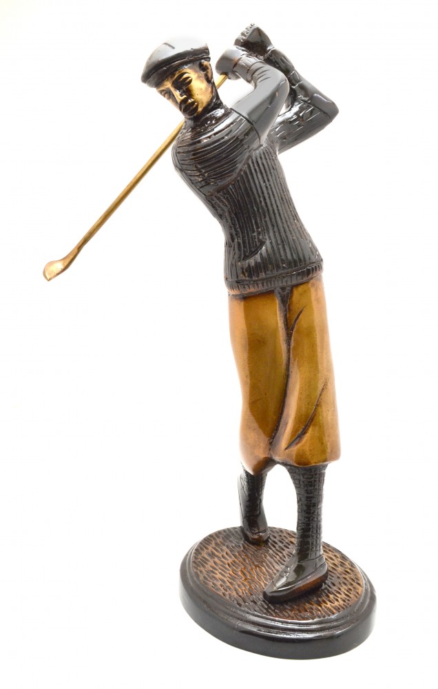 Golfer Shot Figurine Black