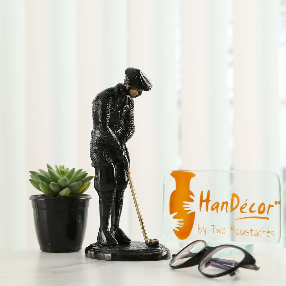 Golfer Figurine Black