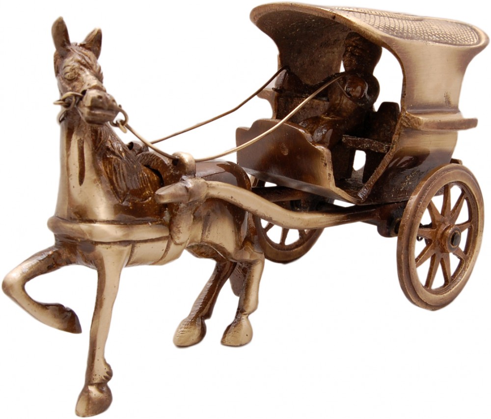 Brass Horse Cart Big