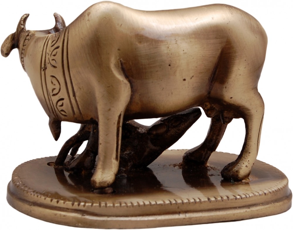 Brass Kamdhenu Cow and Calf