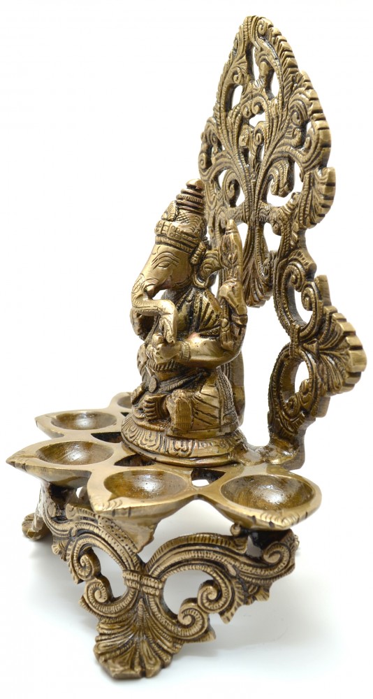 Panchdeep Ganesha Carving Stand