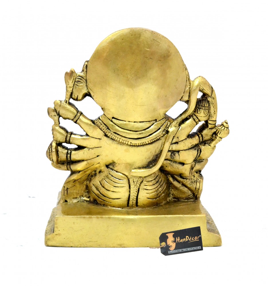 Brass Panchmukhi Hanuman in Aashirwaad Mudra