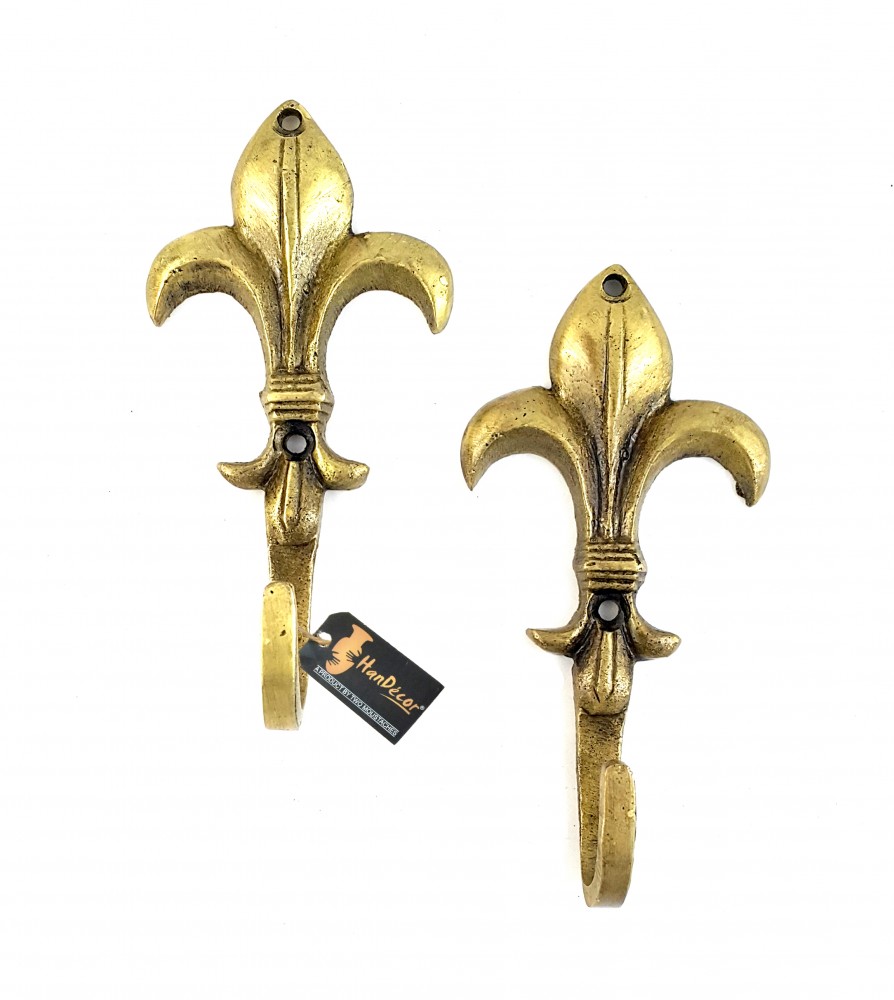 Victoria Design Brass Single Key Hook/Holder - Set of 2