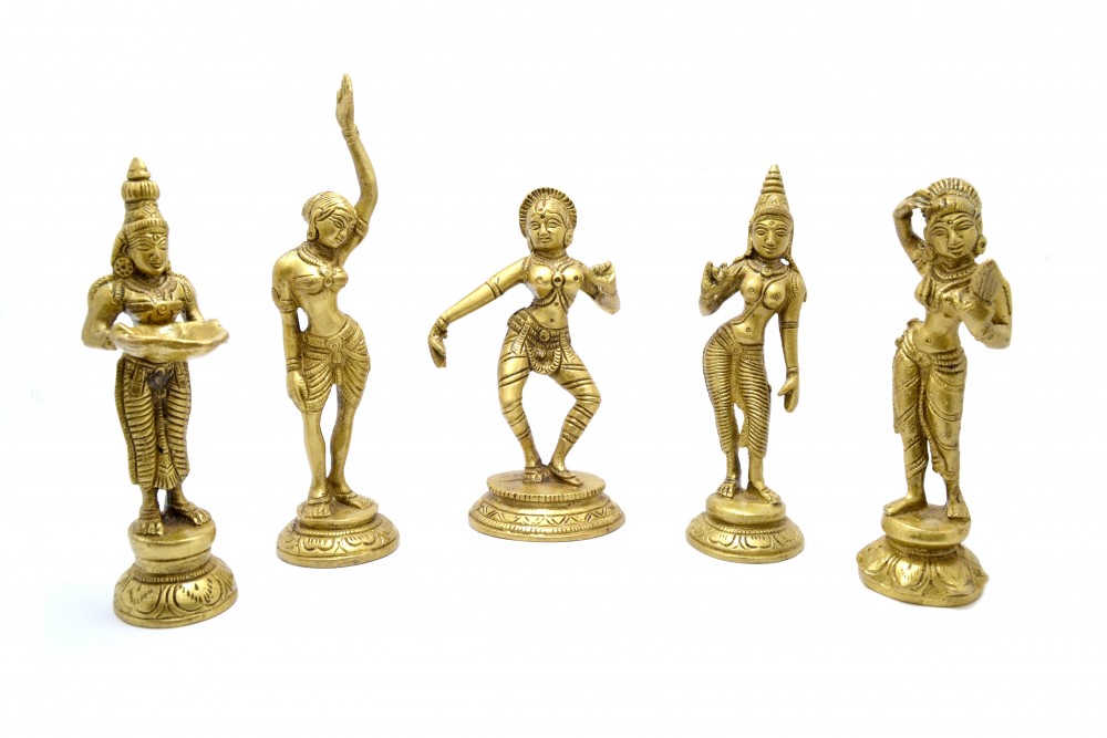 Brass Apsara Set