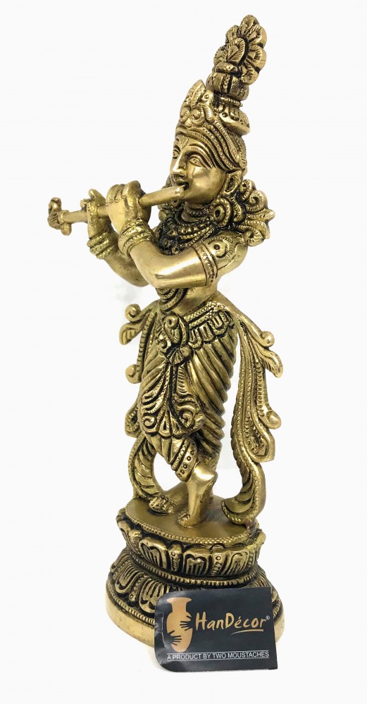 Premium Brass Murli Krishna Statue