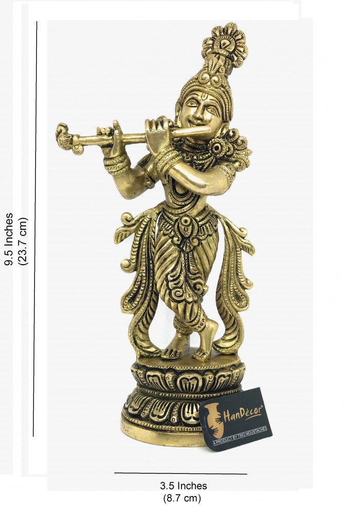 Premium Brass Murli Krishna Statue