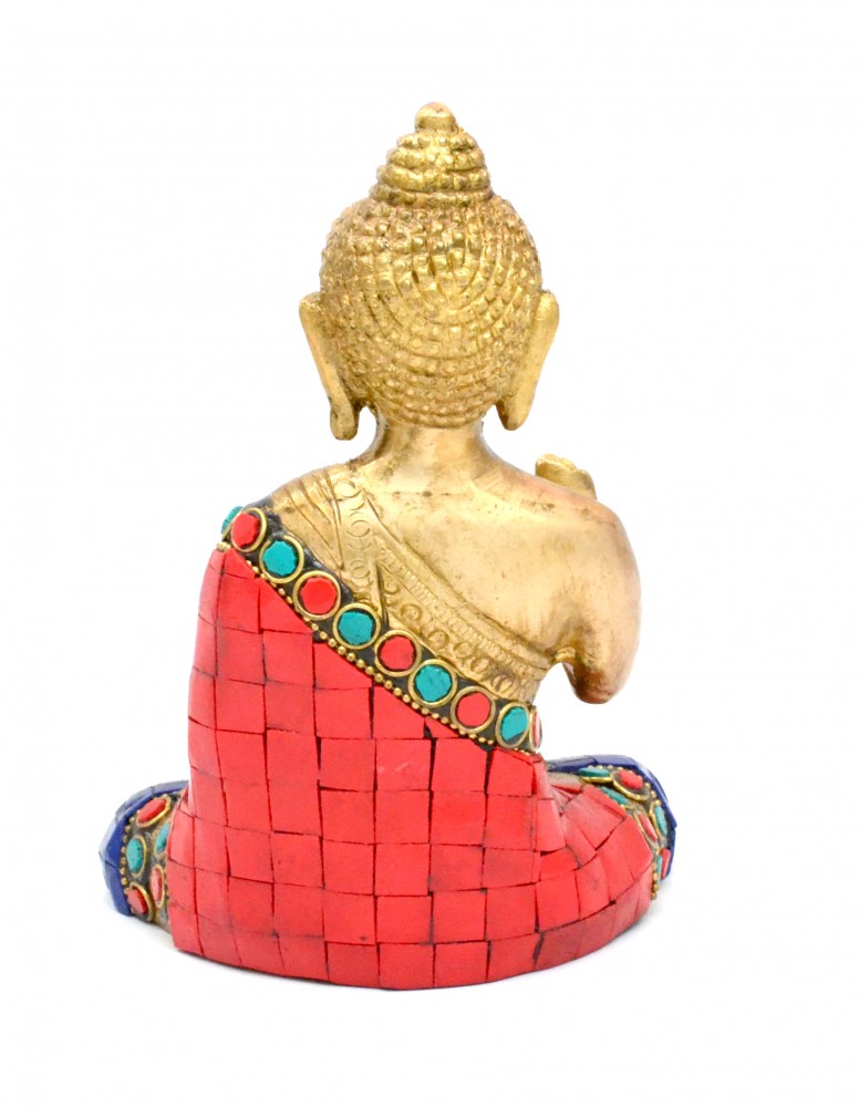 Divine Buddha Meditation Gemstone Work Showpiece