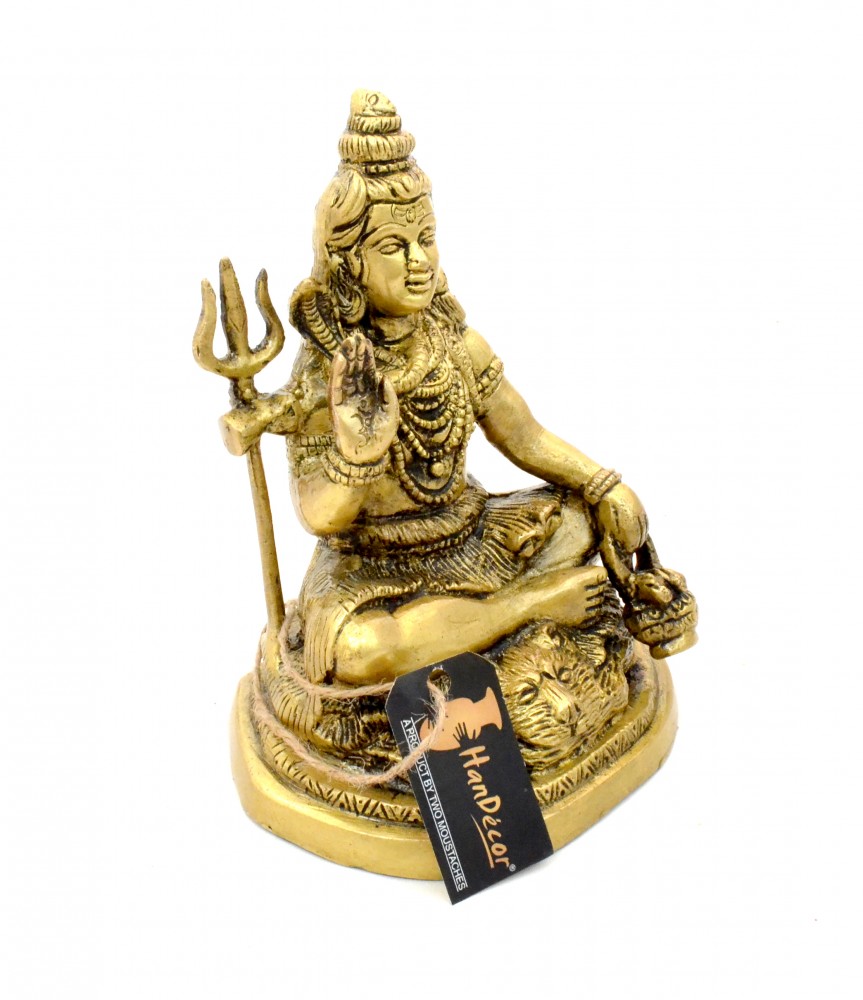 Shiva Meditating Brass Statue
