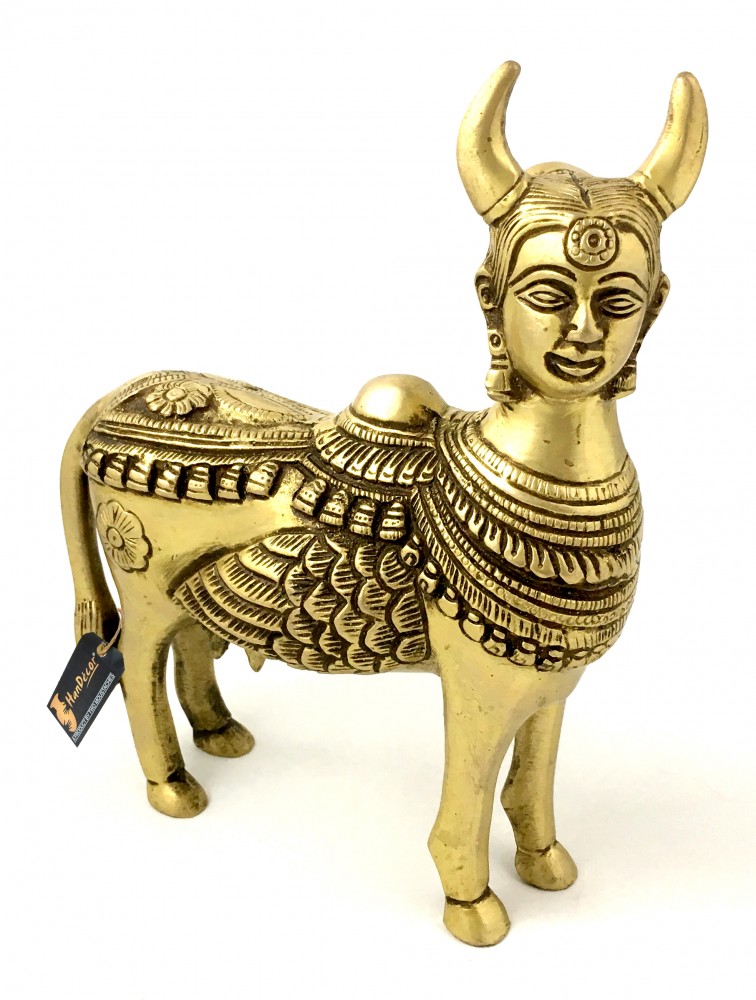Brass Holy Kamdhenu Cow Statue