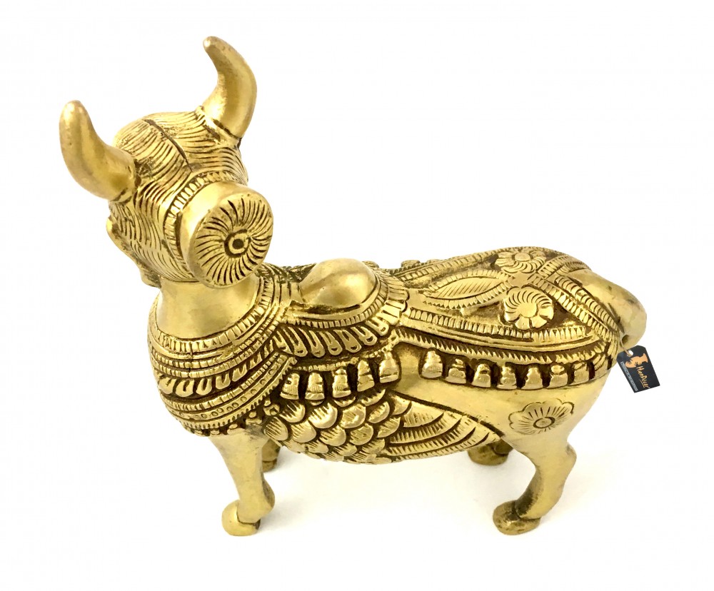 Brass Holy Kamdhenu Cow Statue