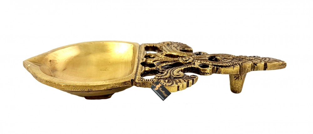 Ethnic Indian Design Brass Aarti Spoon