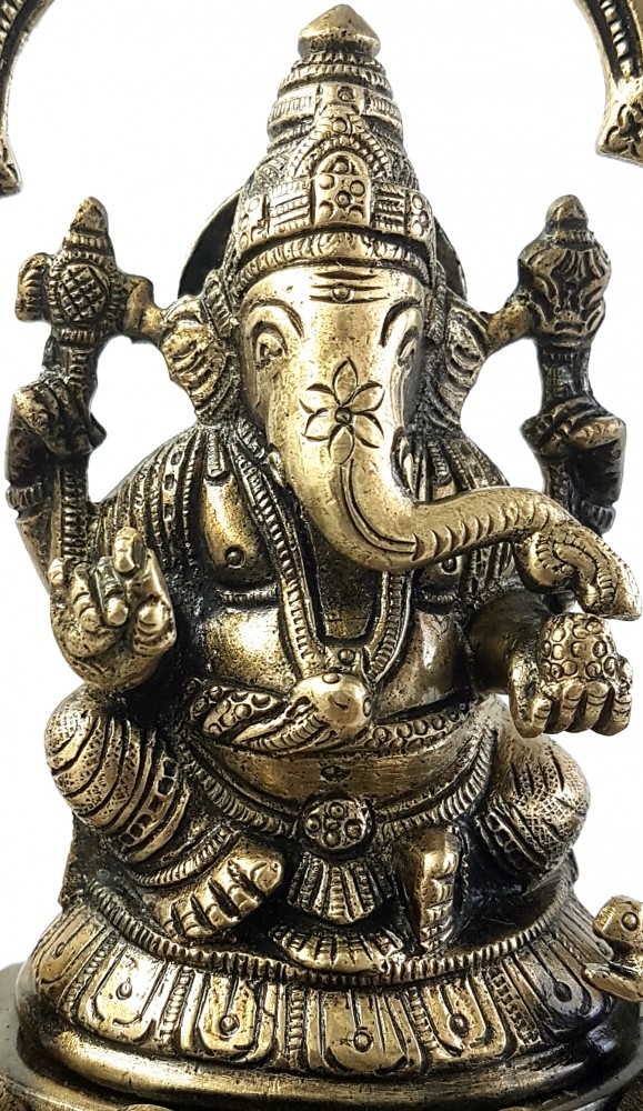 Ethnic Ganesha Frame Design Brass Hanging Diya