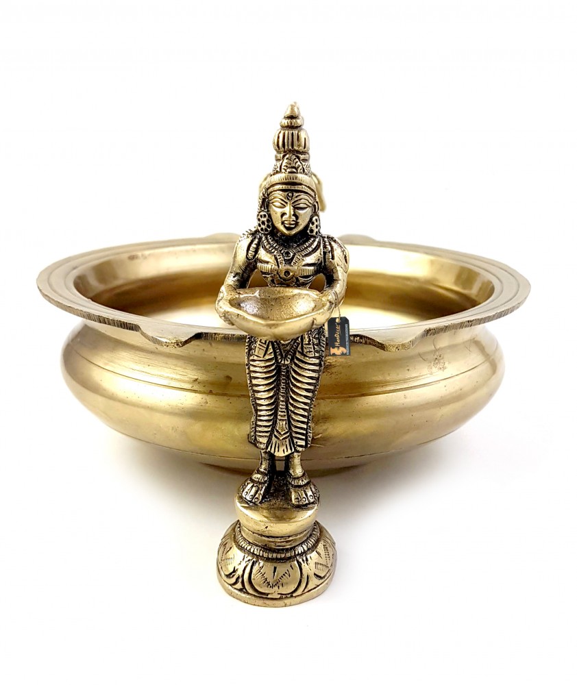 Deep Laksmi Design Brass Traditional Urli Bowl Decor Showpiece