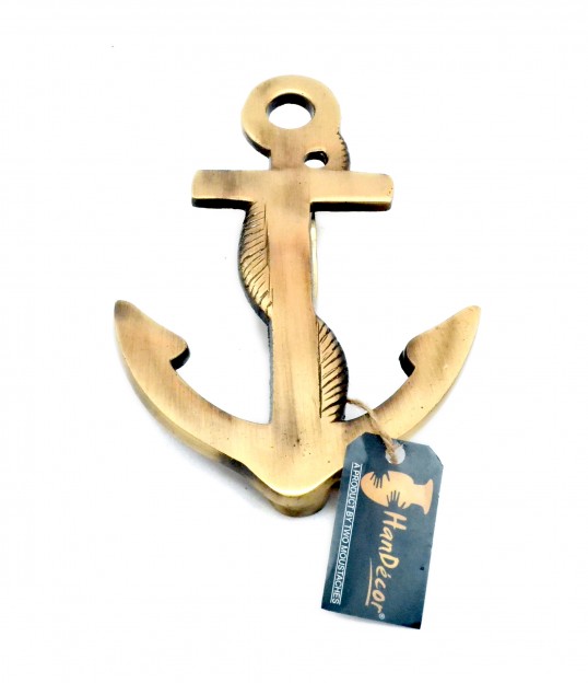 Anchor Design Brass Door Knocker