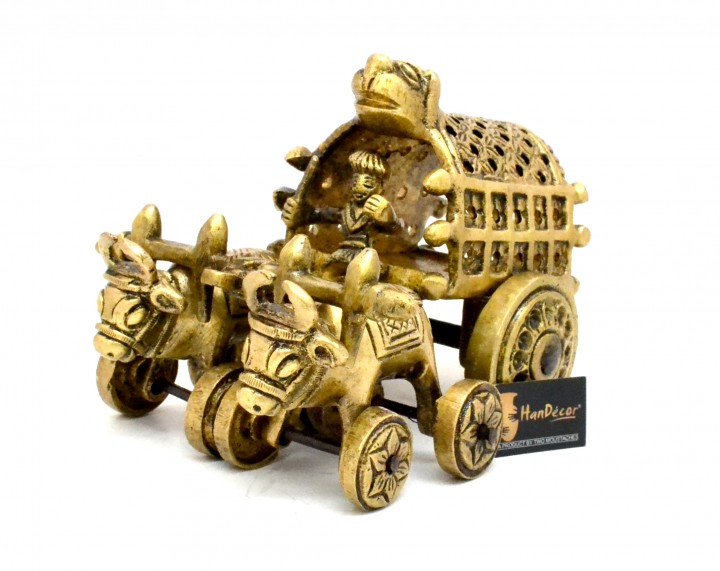 Traditional Village Bullock Cart Showpiece