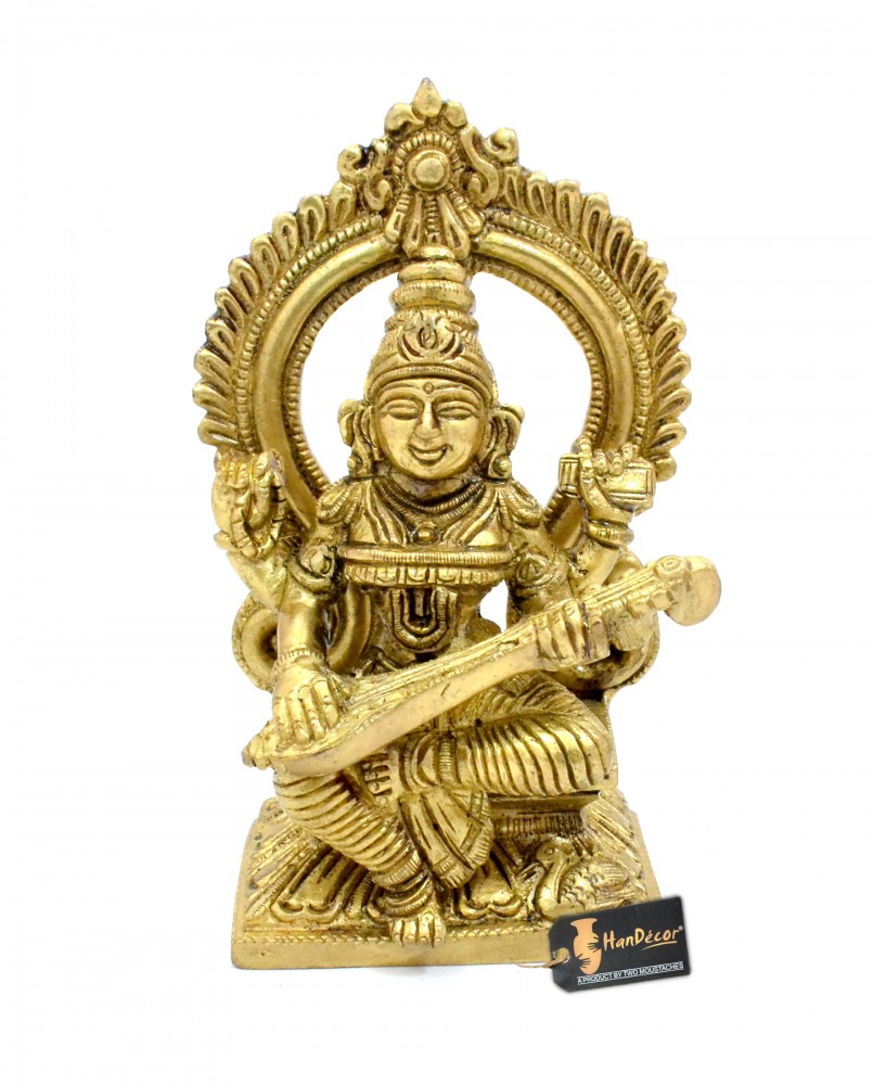 Aashirwaad Saraswati Brass Statue