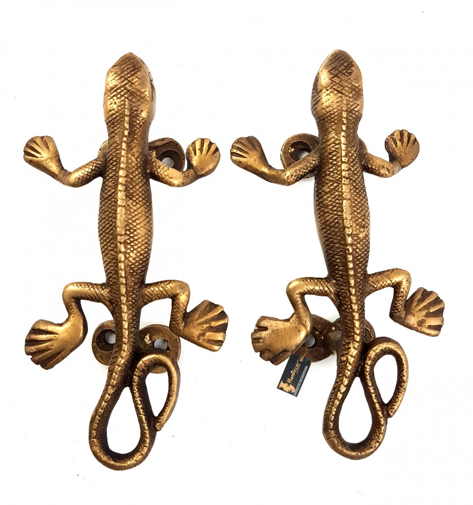Lizard Design 6 Inches Door Handle Pair