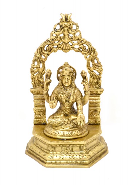 Brass Laxmi Ganesha with Frame Set