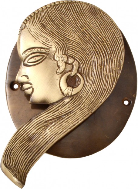 Tribal Lady Door Knocker With Plate Base