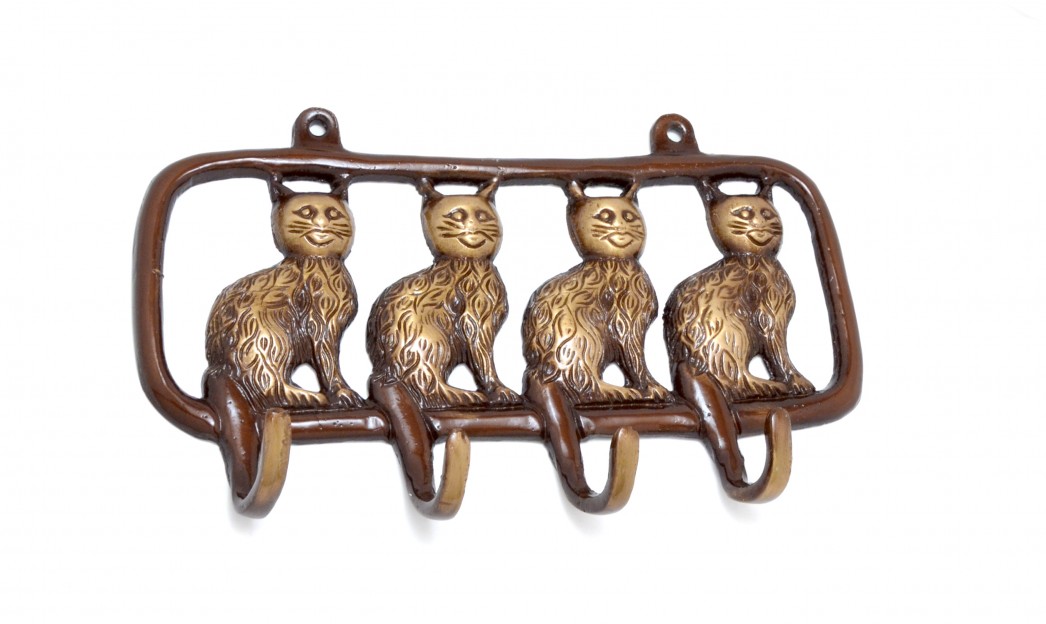 Buy Brass Wild Cats Key Holder Brass Showpiece Online at Best Price