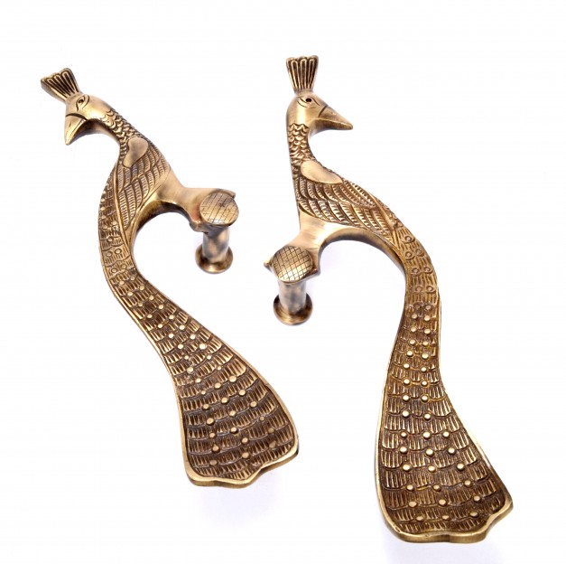 Designer Peacock Main Door Handle Pair