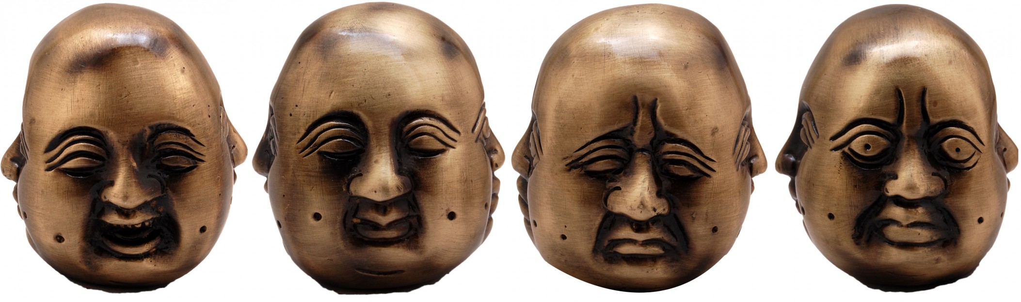 Brass Multi Expressions Buddha Paper Weight