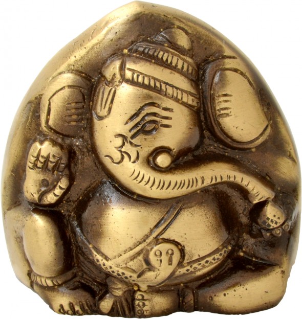 Brass Two Faced Ganesha Paperweight