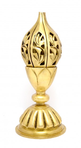 Lotus Flower Carving Design Candle Brass Oil Lamp Diya