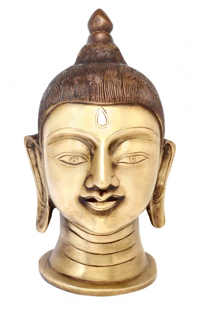 Divine Buddha Head Showpiece - Brown