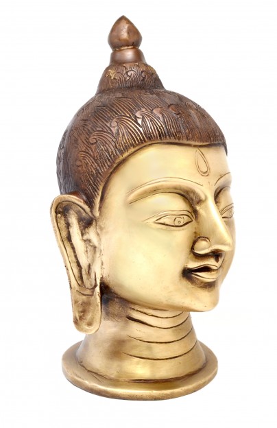 Divine Buddha Head Showpiece - Brown