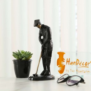 Golfer Figurine Black