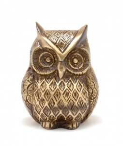 Two Moustaches Vintage Brass Owl Showpiece | Home Decor |