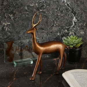 Vintage Brass Standing Deer Showpiece
