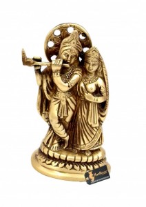 Radha Krishna 5 Inches Brass Statue