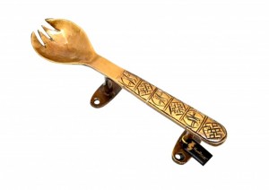 Fork Design Brass Door Handle