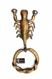 Scorpion Design Royal Brown Brass Door Knocker
