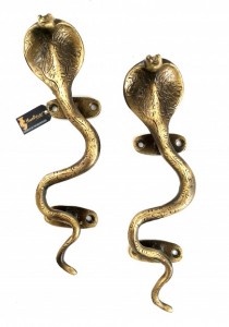 Snake Design Brass Door Handle