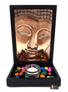 Buddha Design Tea Light Holder Décor - Copper Finish