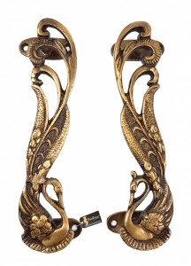 Peacock Design 7 Inches Brass Door Handle