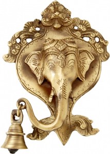 Ganesh Face wall Hanging with bell - Designer