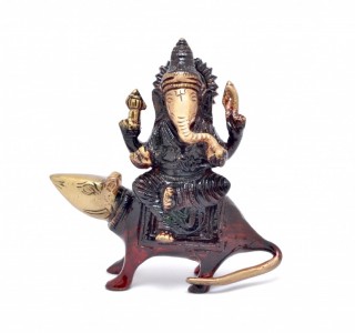 Lord Ganesha Sitting On Rat